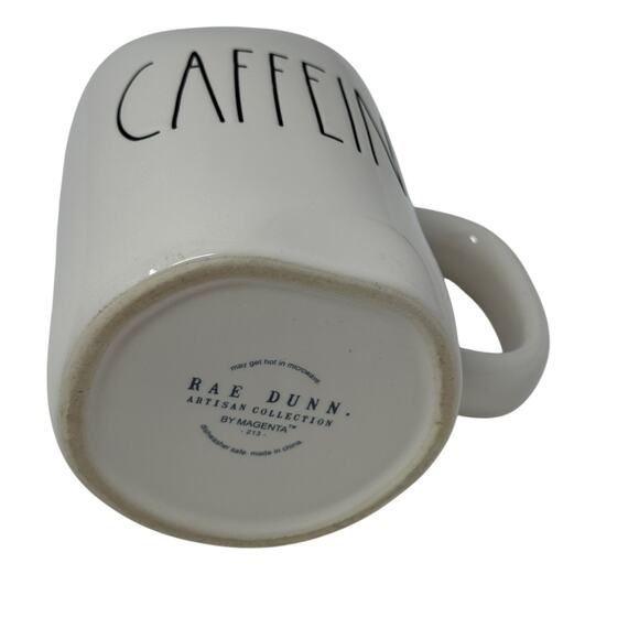 Rae Dunn Artisan Collection By Magenta White Ceramic CAFFEINE Mug Farmhouse - Picture 7 of 8